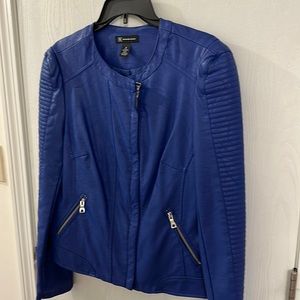 INC Faux Leather Moto Jacket